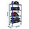 Simonrack Maderclick Estantería metálica Mobile Superplus (Al x An x Pr: 157,5 x 110 x 40 cm, Capacidad de carga: 300 kg, Número de baldas: 4 ud., Inserción, Azul) | BAUHAUS