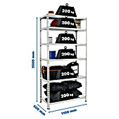Simonrack Simonclick Estantería metálica Superplus (Al x An x Pr: 250 x 110 x 50 cm, Capacidad de carga por balda: 200 kg, Número de baldas: 6 ud., Inserción, Galvanizado) | BAUHAUS
