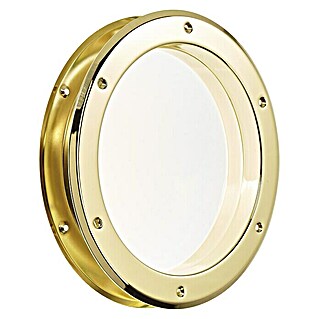 Mottez Bullauge (Metall, Gold, Optik Glas: Klarglas, Durchmesser: 26 cm)