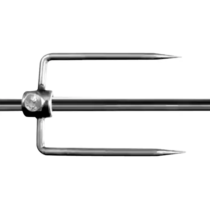 Drehspieß Gabel - Länge: 7 cm - Grillspieß-Gabel: Ein robustes Zubehör zum sicheren Fixieren von Grillgut für gleichmäßiges Garen auf dem Grill. Perfekt für Rotisserie-Liebhaber.