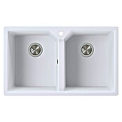 Atron Fregadero encastrable Piros (49,5 x 81,6 cm, Material compuesto, Blanco, Mate) | BAUHAUS