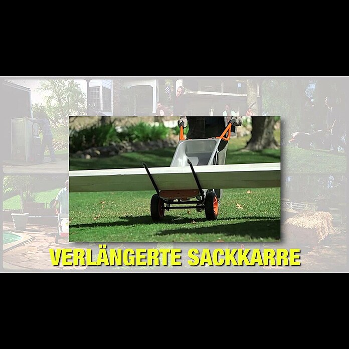 Worx Bauschubkarre Aerocart Multifunktion 8-in-1 (75 l, Stahl, Traglast: 136 kg) | BAUHAUS