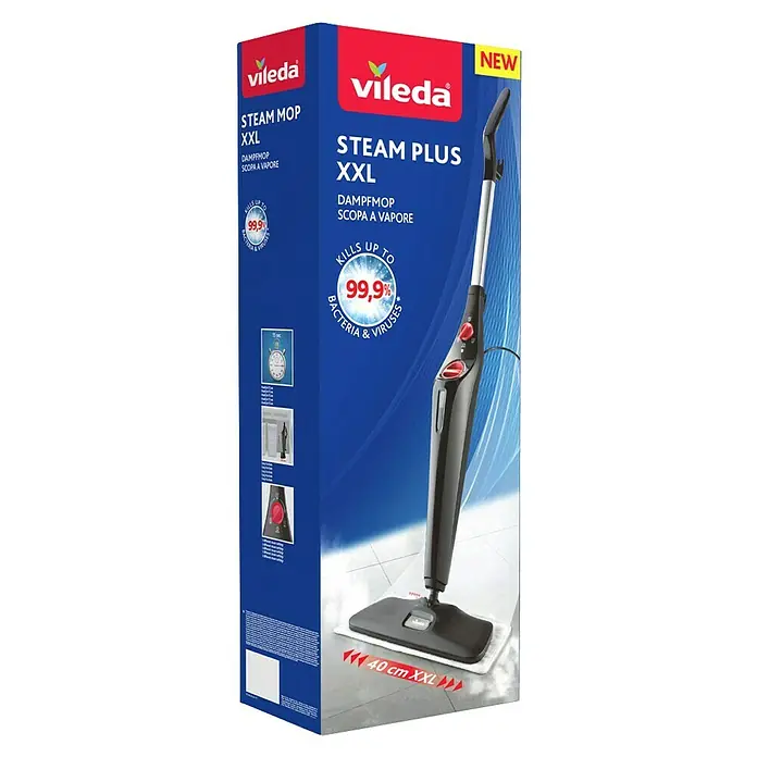 Vileda Steam Dampfreiniger Plus XXL40 cm, Bodenreinigung