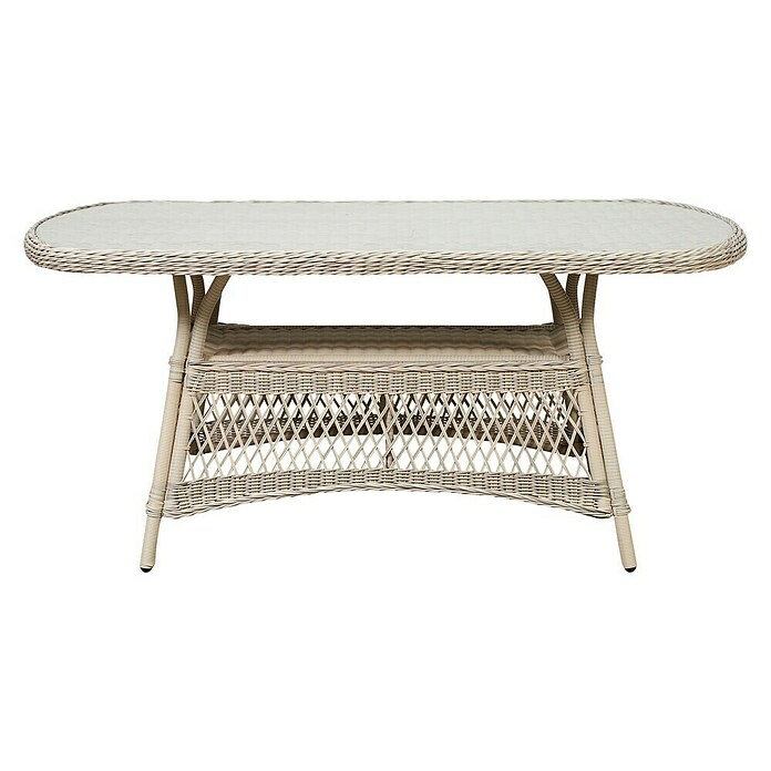 Vila Hven Vrtna miza  (Do x Š x V: 165 x 90 x 74 cm, Peščena) | 8251 - Tische Rattan | ICAA - Sommermöbel Tische | ICA - Sommermöbel | IC - Freizeit im Garten | I - Stadtgarten | BAUHAUS