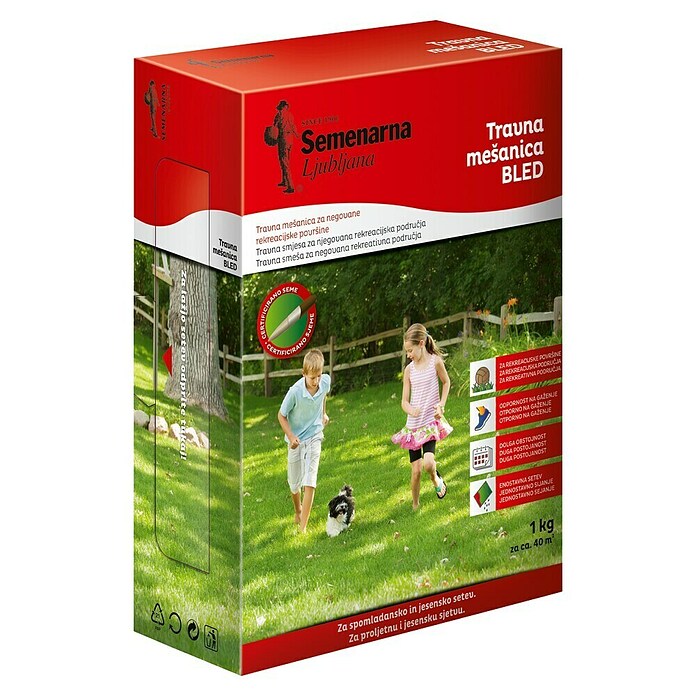 Travna semena Bled  (1 kg, 40 m²) | 8125 - Rasensamen Marke | IBYA - Sämereien | IBY - Sämereien | IB - Grünpflanzen/Sämereien | I - Stadtgarten | BAUHAUS