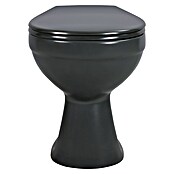 Sanicomfort Stand-WC Anthrazit Matt (Spülrandlos, Ohne Spezialglasur, Spülform: Tief, WC Abgang: Waagerecht, Anthrazit) | BAUHAUS