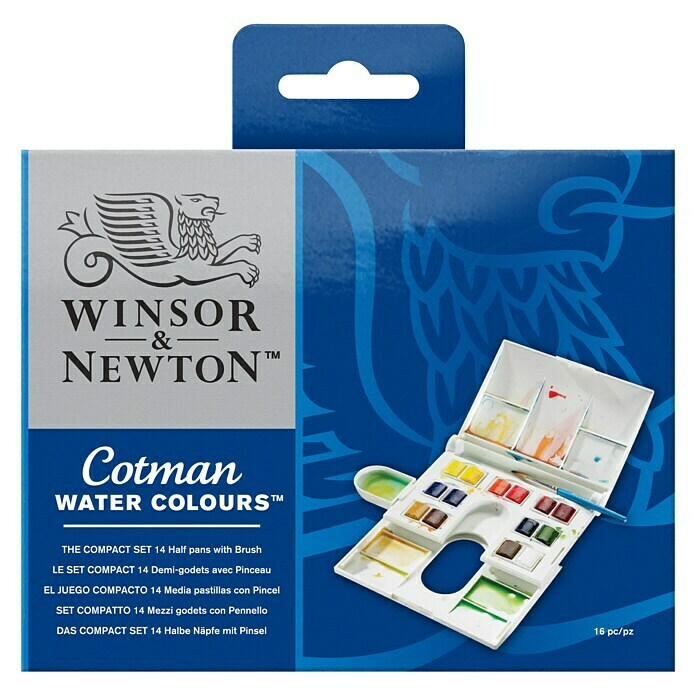 Winsor & Newton Cotman Aquarellfarben-Set CompactTopf Front View