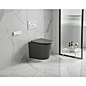 Wand-WC-Set Nakia (Spülrandlos, Ohne Spezialglasur, Spülform: Tief, WC Abgang: Waagerecht, Grau) | BAUHAUS