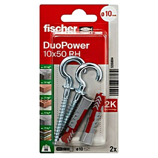 Fischer Univerzalni zidni vložek Duo Power RH NK s kavljem (Ø x Do: 10 x 50 mm, 2 kos)
