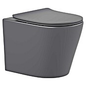 Wand-WC-Set Nakia (Spülrandlos, Ohne Spezialglasur, Spülform: Tief, WC Abgang: Waagerecht, Grau) | BAUHAUS