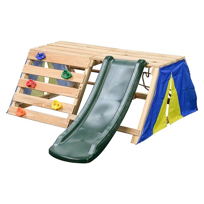 Swing King Plezalni okvir s toboganom Charile  (114,5 x 114,5 x 59,2 cm, Les, Zelena) | 8305 - Kinderspielgeräte Holz | ICHA - Kinderspielgeräte | ICH - Kinderspielgeräte | IC - Freizeit im Garten | I - Stadtgarten | BAUHAUS