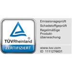 TÜV Rheinland ID 1111276631: Emissionsgeprüft, Schadstoffgeprüft, Regelmäßige Produktüberwachung 