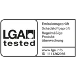 LGA testet ID 1111262966: Emissionsgeprüft, Schadstoffgeprüft, Regelmäßige Produktüberwachung 