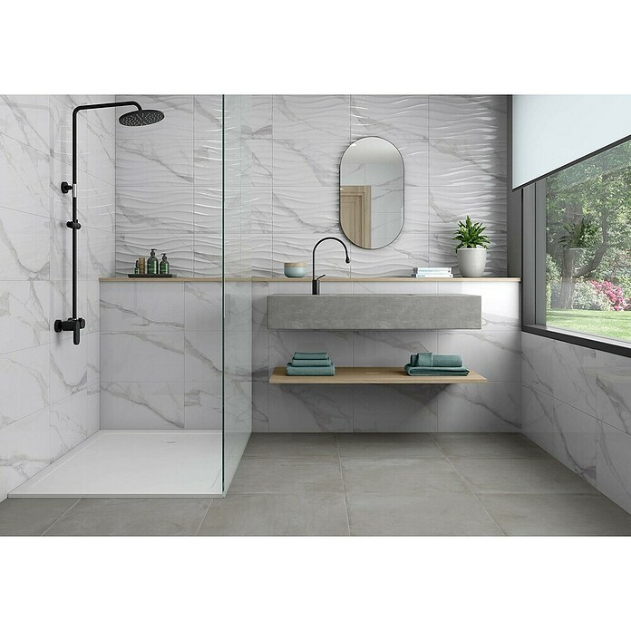 Stenska ploščica Portofino Brillo  (90 x 30 cm, Belo siva, Sijaj) | 4273 - Natursteinoptik | EAFC - Wandfliesen | EAF - Fliesen | EA - Fliesen | E - Fliesen | BAUHAUS