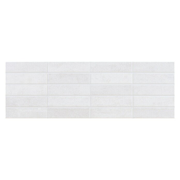 Zidna pločica Brienz  (60 x 20 cm, Bijela, Mat, Dizajn pločica: Prugasto) | BAUHAUS