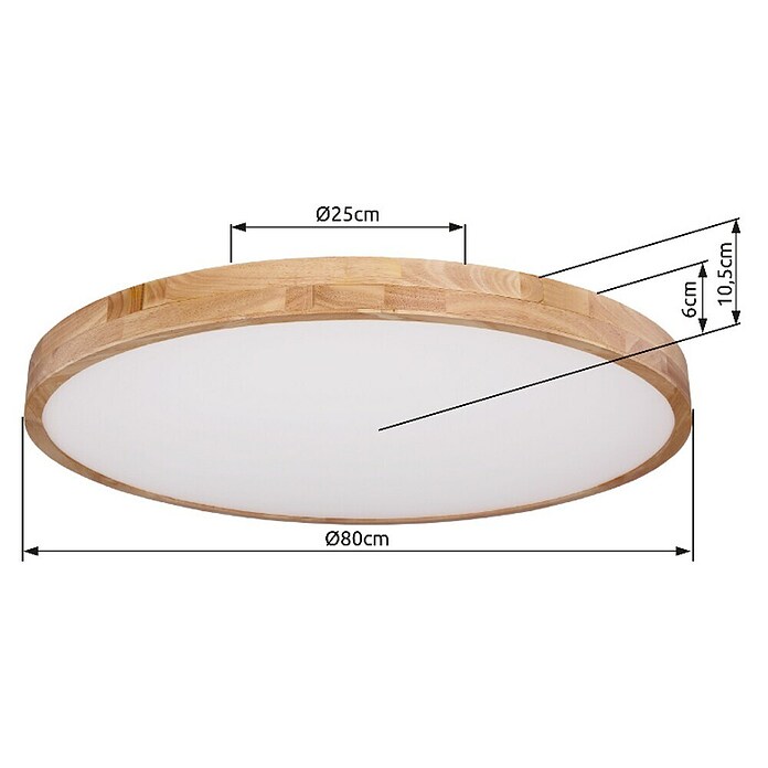 Globo Okrugla stropna LED svjetiljka  (60 W, Ø x V: 80 x 10,5 cm, Raznobojno) | BAUHAUS