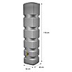 4rain Wandtank Quadro (270 l, Betongrau) | BAUHAUS