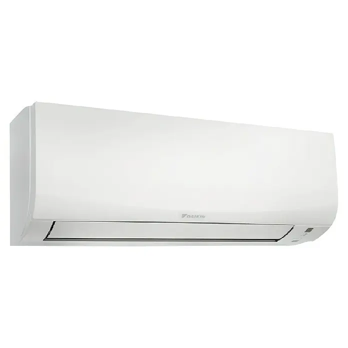 Daikin Aire acondicionado Inverter Sensira TXC50F + Instalación - 5.000 W, 4.600 W, 32 m², Blanco - Primer plano de un aire acondicionado Daikin blanco, montado en una pared, que garantiza un clima confortable.