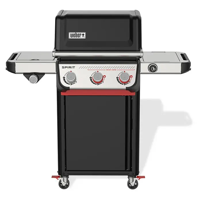 Weber Gasgrill Spirit EP-335 GBS - 9,09 kW, Anzahl Brenner: 3 Stk., Breite Grillfläche: 60 cm - Abbildung eines Weber Spirit Gasgrills, ideal für kulinarische Erlebnisse im Freien. Er verfügt über präzise Hitzezonen und robuste Seitentische.