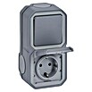 Legrand Feuchtraum-Schalterkombination Plexo New (Grau, Aufputzmontage, IP44) | BAUHAUS