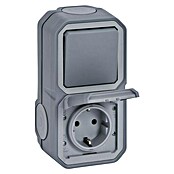 Legrand Feuchtraum-Schalterkombination Plexo New (Grau, Aufputzmontage, IP44) | BAUHAUS
