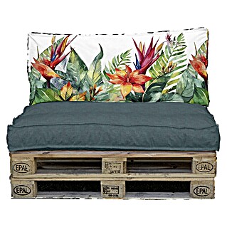 Set cojines para palet Tropical (120 x 80 x 16 cm, Multicolor, 50% algodón 50% poliéster, 2 ud.)