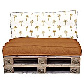 Conjunto de jardín de palets Palmeras (L x An x Al: 120 x 80 x 16 cm, Naranja, Palet: Natural) | BAUHAUS
