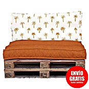 Conjunto de jardín de palets Palmeras (L x An x Al: 120 x 80 x 16 cm, Naranja, Palet: Natural) | BAUHAUS