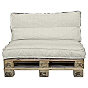 Conjunto de jardín de palets Beige (L x An x Al: 120 x 80 x 16 cm, Beige, Palet: Natural) | BAUHAUS