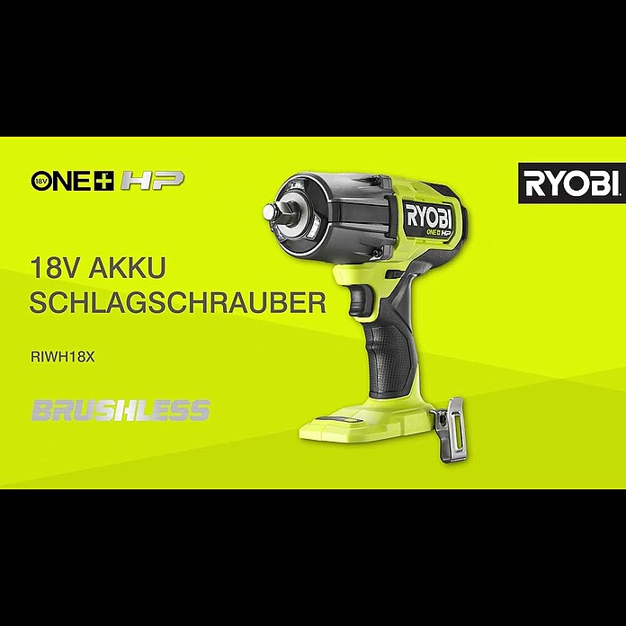 Ryobi ONE+HP Akku-Schlagschrauber RIWH18X-0 Performance (18 V, Ohne Akku, 1 000 Nm) | BAUHAUS