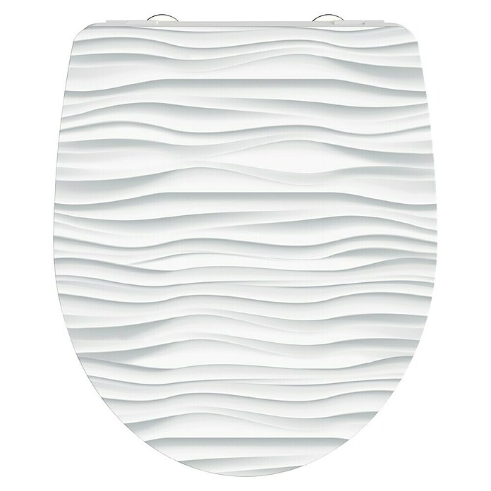 Schütte WC-Sitz White Wave (Duroplast, Weiß/Grau, Mit Absenkautomatik) | BAUHAUS