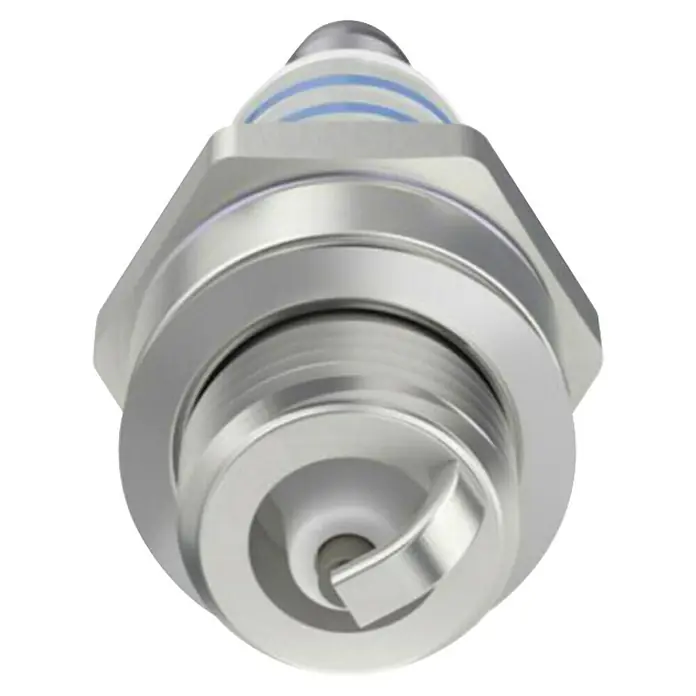 Bosch Zündkerze Super Special KSN 606 - WSR 6 F, Einsatzbereich: Kleinmotoren - Nahaufnahme einer silbernen Zündkerze, die ein wichtiges Element für Verbrennungsmotoren darstellt.