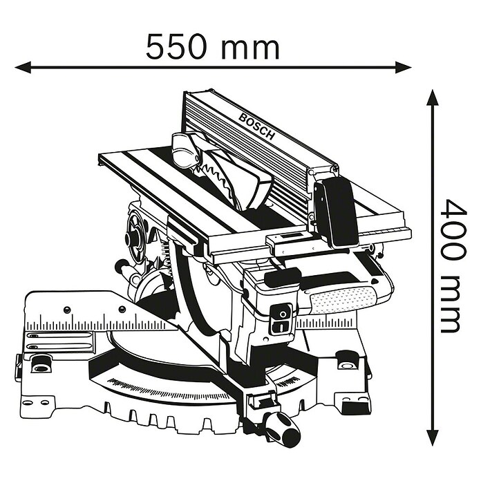 Bosch Professional Tischkreissäge GTM 12 JL (1.800 W, Durchmesser Sägeblatt: 305 mm)