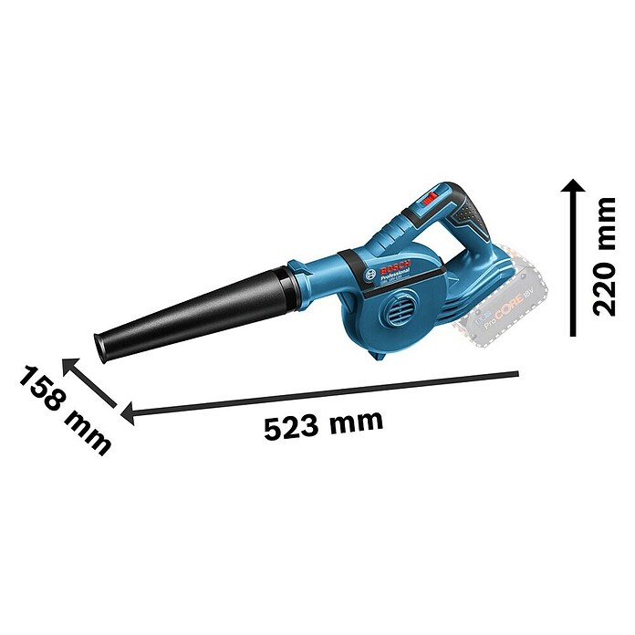 Bosch Professional Soplador de hojas de batería (18 V, Sin batería)