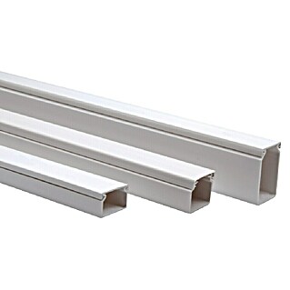Kabelkanal (L x B x H: 2 m x 60 mm x 60 mm, Weiß, PVC)