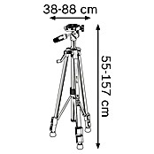 Bosch Professional Stativ BT 150 (Höhenverstellung: 55 - 157 cm, Stativ-Gewinde: ¼″)