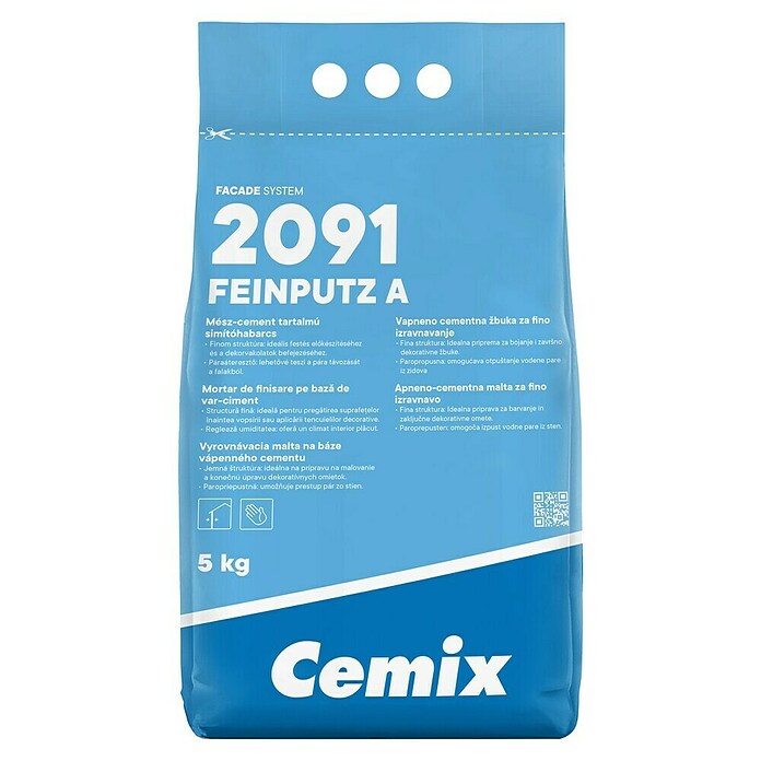 Cemix Fina vapneno-cementna žbuka Feinputz  (5 kg) | BAUHAUS