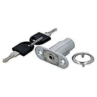Cerradura para muebles (Diámetro cilindro: 18 mm, Apto para: Puertas correderas)