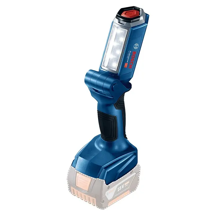 Bosch Professional AMPShare 18V LED-Arbeitsleuchte GLI 18V-300 - 18 V, Ohne Akku, Lichtstrom: 300 lm - Bosch GLI 18V-300 Akku-Arbeitsleuchte mit hellem LED-Licht für professionelle Anwendungen, robust und vielseitig einsetzbar.