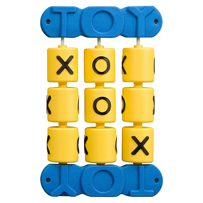 Swing King Spielzeugzubehör Tik Tak Too - Gelb/Blau, L x B x H: 42 x 28 x 6 cm, Kunststoff - Blau-gelbes Tic-Tac-Toe-Spiel aus Kunststoff mit drehbaren X- und O-Steinen.