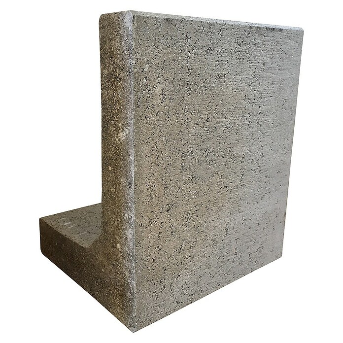 Seesteiner Winkelstützmauer (Grau, Stärke: 7 cm, L x B x H: 30 x 40 x 80 cm, Witterungsbeständig) | BAUHAUS