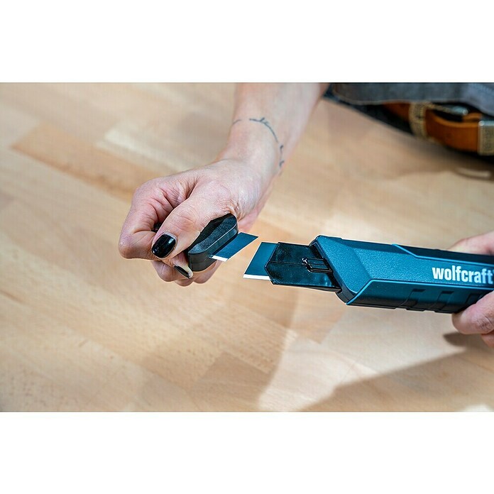 Wolfcraft Olfa nož Pro Safety  (Odlomljivo rezilo, Dolžina rezilnega nastavka: 25 mm) | 1975 - Messer | BADP - Schneidwerkzeuge | BAD - Handwerkzeuge | BA - Handwerkzeuge | B - Werkz/Masch/Maschzubeh/Auto | BAUHAUS