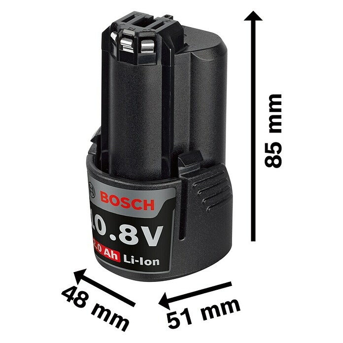 Bosch Professional Batería GBA 12V (12 V, Iones de litio, 2 Ah)