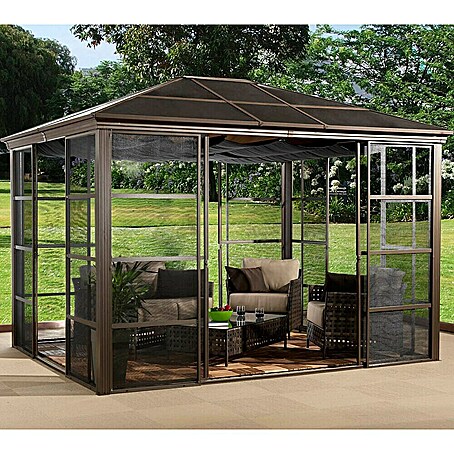 Sojag Standard-Pavillon Castel 10 x 12 (B x T: 362 x 298 cm, Farbe Gestell: Bronze, Aluminium)