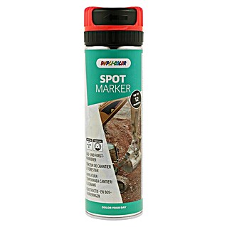 Dupli-Color Markierungsspray Bau und Forst (Leuchtrot, Farbstark, 500 ml)