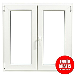 Ventana de PVC practicable-oscilobatiente (120 x 120 cm, Apertura según normativa: Derecha, Blanco)