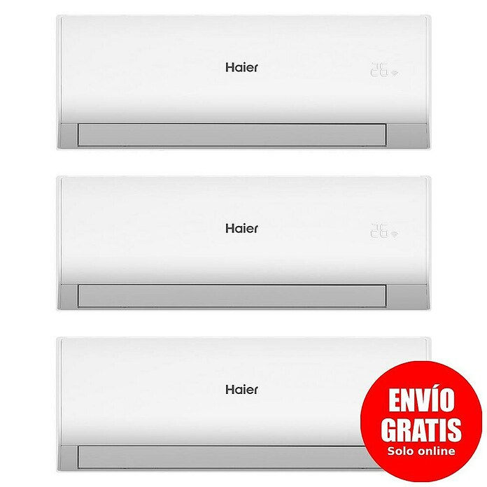Haier Aire acondicionado Inverter Tide-R 3x1 (11.500 BTU/h, 11.500 BTU/h, Espacios hasta 20 + 20 + 30 m²) | BAUHAUS
