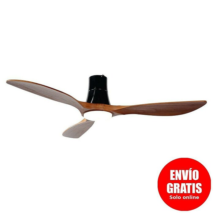 HJM Ventilador de techo VT531 (Madera, 137 cm, 55 W, Blanco frío) | BAUHAUS