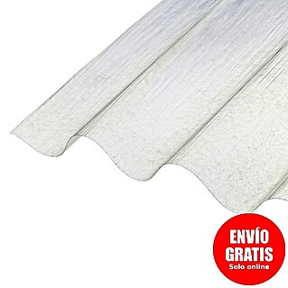 Odem Placa ondulada de poliéster gran onda (1,1 x 2,5 m, Transparente)