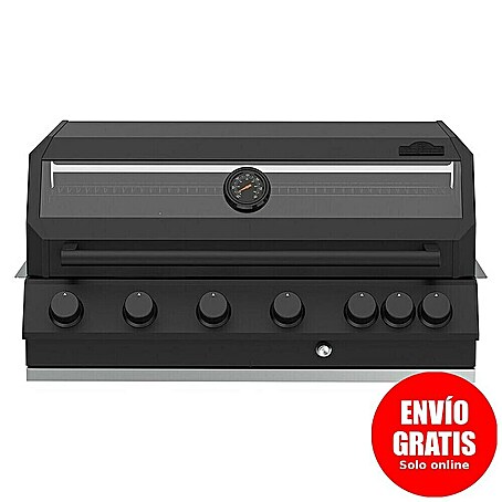 Kingstone Barbacoa de gas Cliff 6005-2 IR Black (Superficie de la parrilla (An x Pr): 90,5 x 45 cm, 24,2 kW, Número de quemadores: 6)